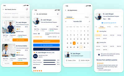 Dental App UI graphic design ui