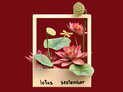 Lotus Bloom Postcard 3d 3d art 3d art work 3d composition 3d design 3d floral scene 3d flowers 3d insects 3d lotus 3d postcard 3d rendering 3d typography 3d visual flowers inspired postcard lotus flowers nature inspired postcard postcard ideas postcard ideas for september september postcard september vibes