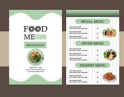 CREATIVE MENU CARD branding creative design graphic design high demand illustration logo motion graphics vector