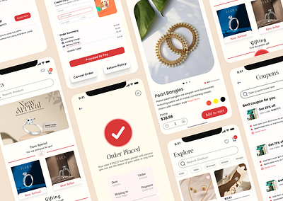 Jewellery App aesthetic jewellery mobile up screen screens ui