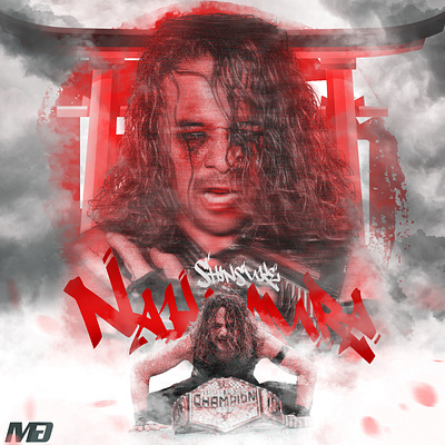 Shinsuke Nakamura art champion digitalart graphic design nakamura strongstyle united states usa wwe wwesmackdown