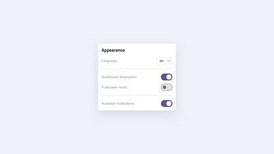 Appearance modal appearance modal