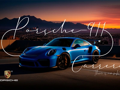 Porsche 911 Carrera awesome banner bannerdesign branding carbanner design minimal