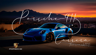 Porsche 911 Carrera awesome banner bannerdesign branding carbanner design minimal