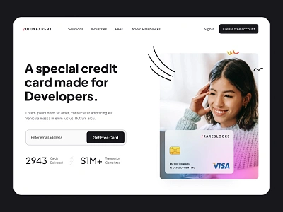 Visa Card Landing Page banking card concept credit card landing page finance gateway light master card money online payment pay payment transaction trend ui userinterface ux visa card web website