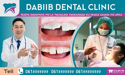 dental advertising board branding graphic design logo