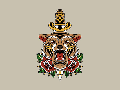 Tiger Oldschool illustrationaday