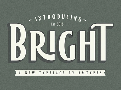 Bright Font allcaps alternates amtypes badge branding bright bright font clean ligatures logo opentype retro typeface vintage vintage badge vintage font