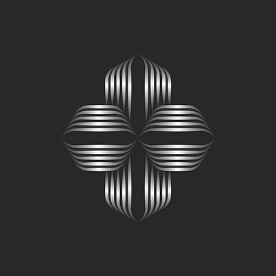 Cross shape 3d logo 3d striped cross branding cross logo cross shape design emblem fusion shape geometric logo jewelry logo logo logo design metallic abstract metallic lines overlapping lines parallel lines silver gradient stripe emblem symmetric geometry