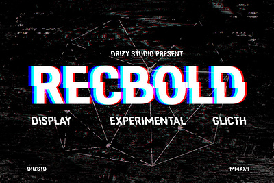 Recbold – Experimental Glitch Font display font experimental glitch font sans serif font shredded font unique font