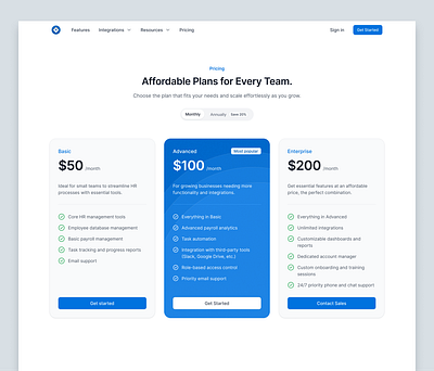 SaaS Pricing Page app branding dailyui dashboard graphic design interface landing landing page minimalist modern pricing pricing page pricing table saas ui ux web design web pricing