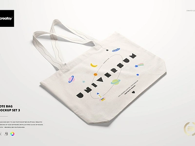 Tote Bag Mockup Set 3 creator custom customizable design designed generator mock up mock ups mockups pattern patterns personalized printed smart object surface template templates tote bag mockup set 3