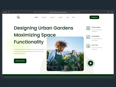 Free Figma Website Series: Urban Gardens Landing Page 🌿 eco friendly website