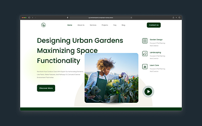 Free Figma Website Series: Urban Gardens Landing Page 🌿 eco friendly website