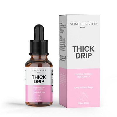 Slim Thick Shop Vitamin B Complex + Iron Formula iron formula label design mockup packaging product packaging supplement supplement label supplement label design vitamin b complex