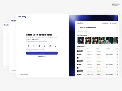 Authorisation Sign In flow. Welcome to Houdiny! 3d animation app design branding design geniusee graphic design houdiny illustration log in logo mobile app motion graphics sign in ui ui ux ui design ux design