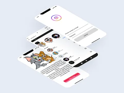 Simple Instagram App Design app branding design graphic design illustration ui ux