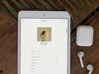 Minimalist music player app appdesign ipad mobileapp music musicapp ui ux uxui uxuidesign