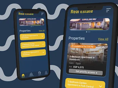 Real Estate Dropdown option app branding dailyui dailyui 027 design graphic design illustration mockups real estate real estate app realestateproperties ui