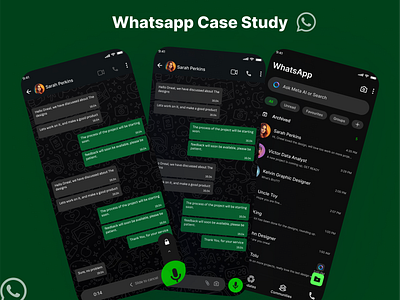 Whatsapp Case Study- Voice Note Section case study mobile design ui whatsapp