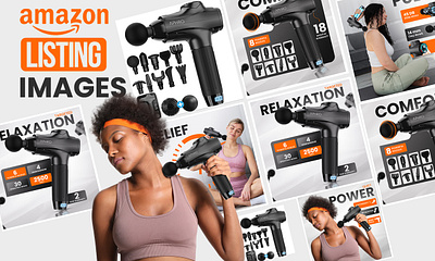 Amazon listings design for Massage gun amazon amazon design amazon ebc design amazon listings design branding design ebc design graphic design listings design logo motion graphics