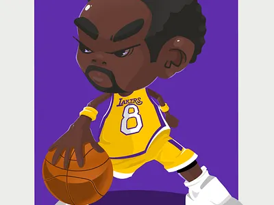 Kobe Bryant 2d character characterdesign digital illustration procreate