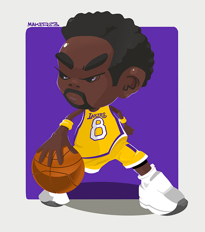 Kobe Bryant 2d character characterdesign digital illustration procreate