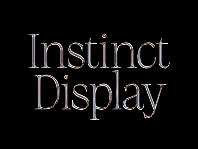 Instinct Display brand font chrome custom type digital product display font display typeface font design gumroad headline font instinct instinct display serif typeface type design