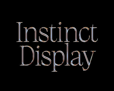 Instinct Display brand font chrome custom type digital product display font display typeface font design gumroad headline font instinct instinct display serif typeface type design