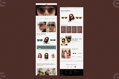 Ecomholders - Shopify Store Re-Design branding design dropshipping ecommerce ecommerce store glasses glasses store glasses website shopify shopify store ui