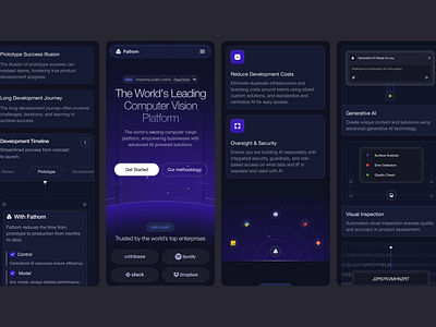 Fathom - The Enterprise AI Platform Responsive ai assistant ai solutions artificial intelligence assistant bot company content design digital generative marketing mobile mobile app prototype responsive responsive website screen ui ux visual