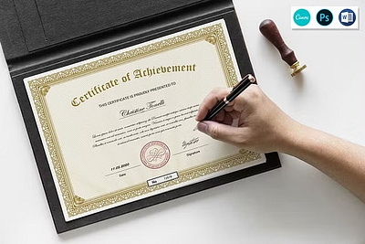 Certificate Template achievement certificate appreciation award business certificate canva certificate certificate of completion certificate template certification corporate certificate decorative diploma elegant graduation green modern ms word multipurpose certificate photoshop template professional