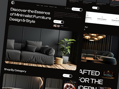 Melta - Furniture Ecommerce Landing Page ecommerce furniture furniture ecommerce interior design online store ui design uiux user interface web design website