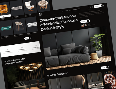 Melta - Furniture Ecommerce Landing Page ecommerce furniture furniture ecommerce interior design online store ui design uiux user interface web design website