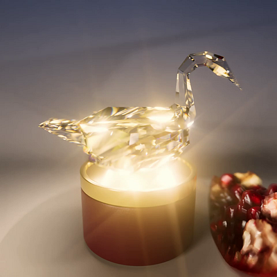 Crystal swan animation 3d animation 3d modeling animation cinema 4d cinema4d redshift render