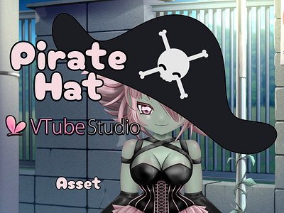 Pirate Hat - Sample Vtube Studio Asset on Custom Vtuber content creator design illustration pirate simple streamer vector vtuber