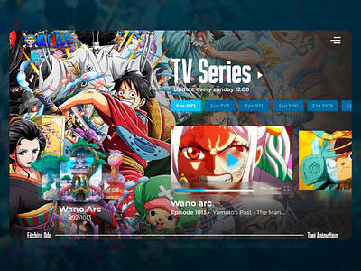 ONE PIECE - TV Streaming Platform creative design interface design landing page landing page design landing page ui movie streaming tv tv series ui ui design ux ux design web web design web service web ui web ux website design