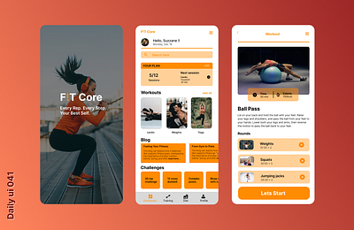 Daily UI #041 -Workout / Exercise branding daily ui 041 dailyui dailyui041 learnuiux logo ui ux
