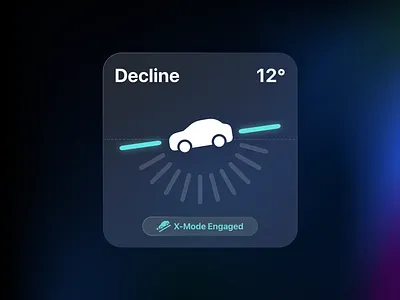 Automotive Widget apple auto automotive calculation carplay dash decline gradient graphic design incline infotainment slope subaru ux widget