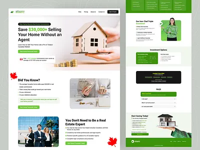 Sell Smart, Save Big: Modern Real Estate Website Design course course selling faqs section feature header landing page property slling real estate real estate website design web web ui