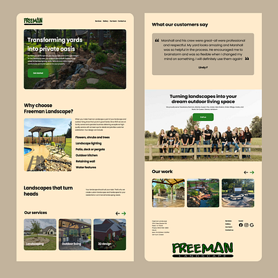 Landscape Company landingpage ui ui design uiux webdesign