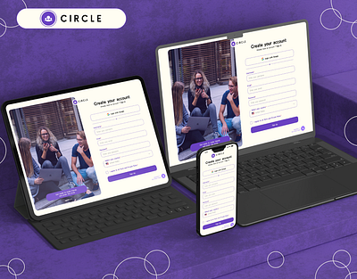 Login Page Design - Circle's Branding appdesign branding design figma graphic design interface logo mobile ui ux webdesign