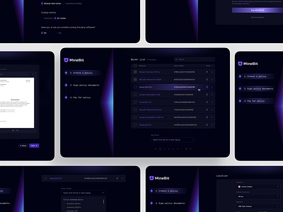 Streamlined Flow for Purchasing Warranty for Bitcoin Miners 🧾 app bitcoin blockcgain nft purchaise sidebar table ui ux