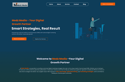 Digital marketing company landing page b design digital marketing figma landing page ui uiux web design wordpress wordpress design