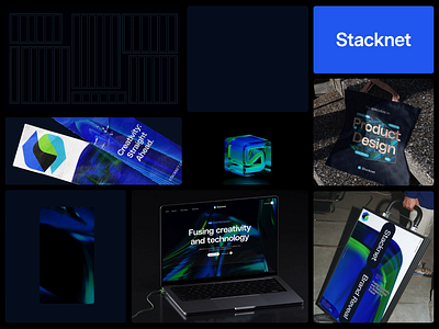 Stacknet — Visual Identity Design 3d agency animate animation assets brand brand guide branding design graphic design graphics hire identity logo mark marketing maverick motion symbol ui