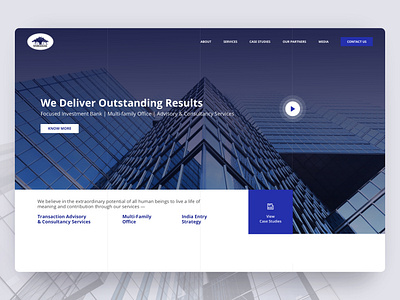 Homepage UI - Redesign for Practice banner branding building clean corporate design desktop hero banner homepage images interface ui ux video visual website