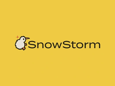 SnowStorm branding design graphic design high tech illustration illustrator kiwi logo minimal network snow tech white white kiwi