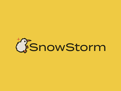 SnowStorm branding design graphic design high tech illustration illustrator kiwi logo minimal network snow tech white white kiwi