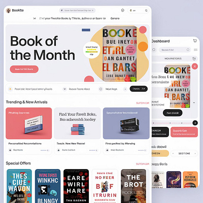 Bookite - A Digital Bookstore UI branding visual design