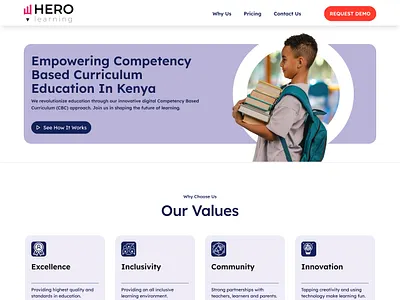 Building a Modern Landing Page for Hero Learning ui